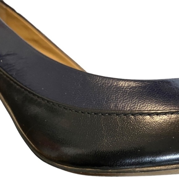 Ann Taylor Two-Tone Pumps Dark Blue Black Pointed Toe 6.5 - Picture 4 of 10